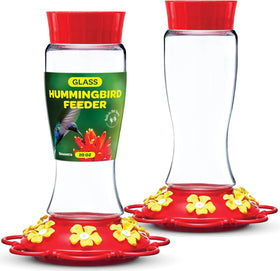 SEWANTA hummingbird feeder 20 oz two-pack ready for outdoor nectar feeding.