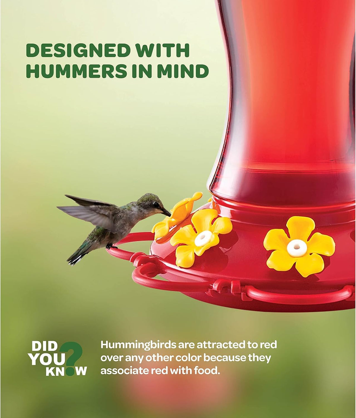 SEWANTA feeder with built-in ant guard helps keep nectar clean for birds.