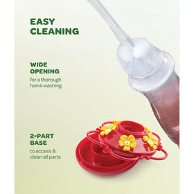SEWANTA hummingbird feeder includes hooks and rope for simple hanging