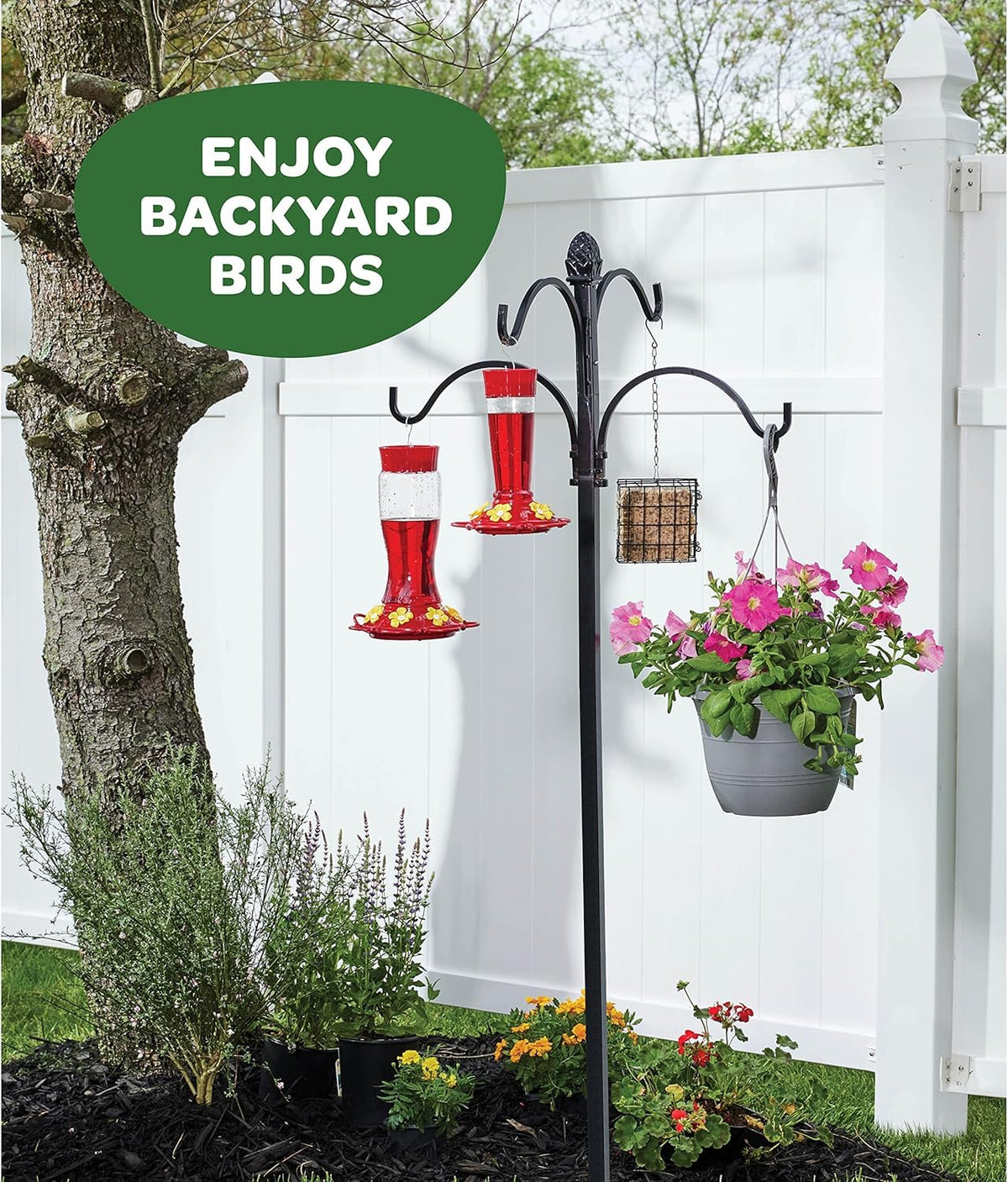SEWANTA feeder designed for outdoor hanging with included mounting options.