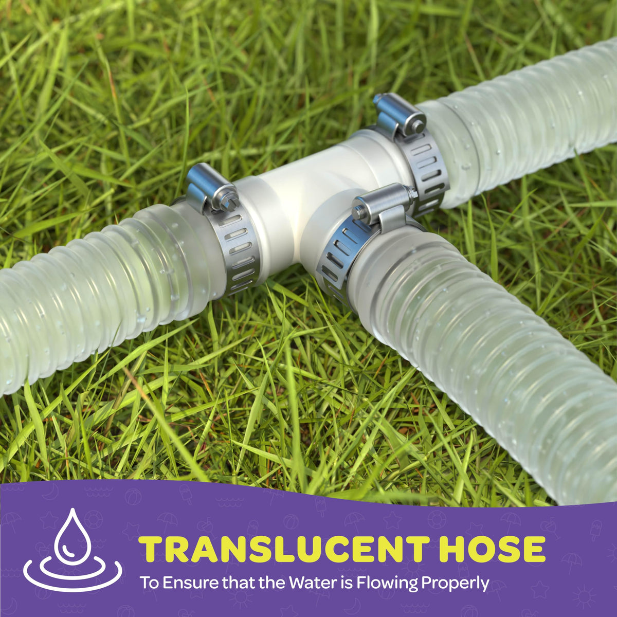 SEWANTA stainless-steel clamps provide secure, leak-proof hose connections for filtration.