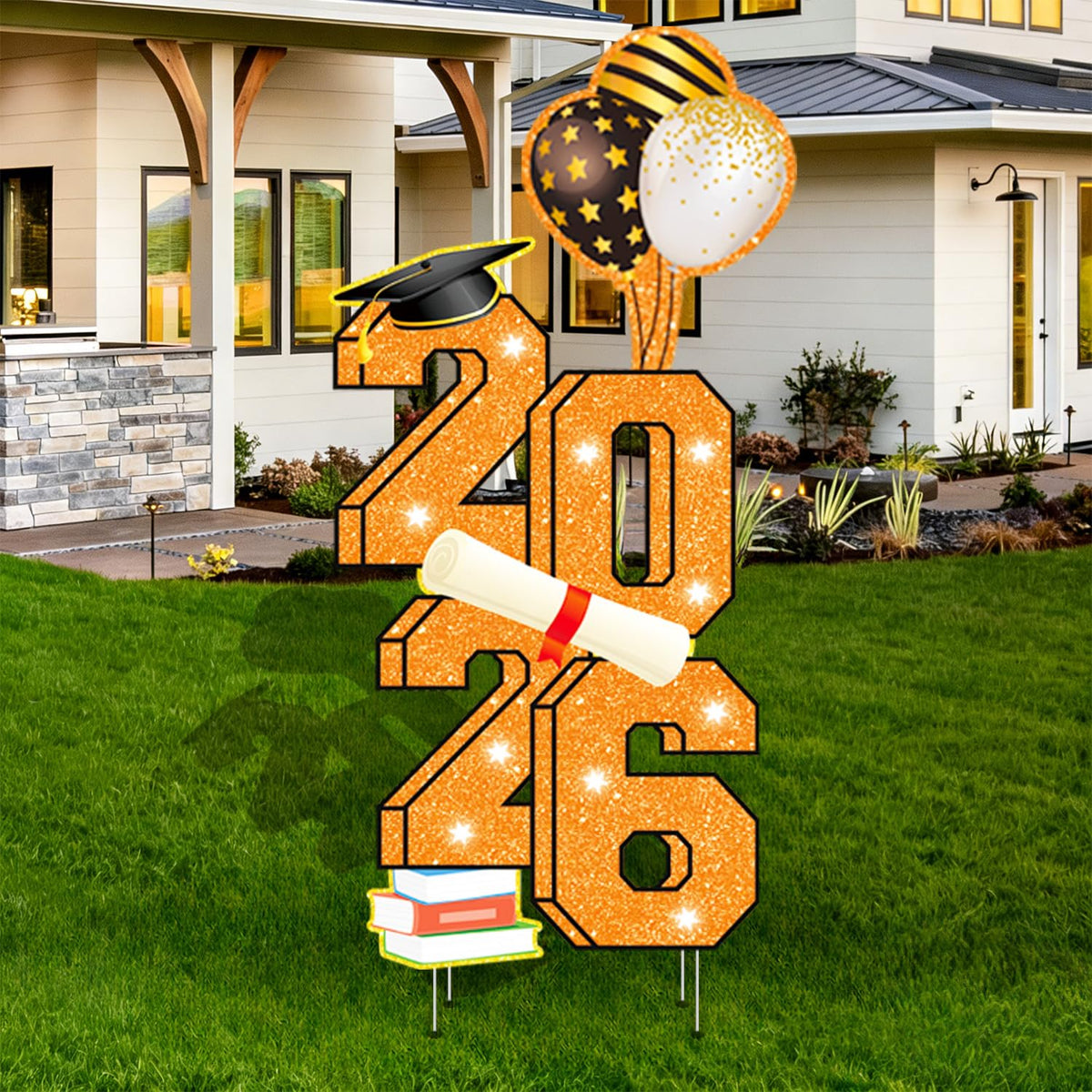 Sewrung 2026 graduation yard sign 3.5ft tall for bold outdoor display.