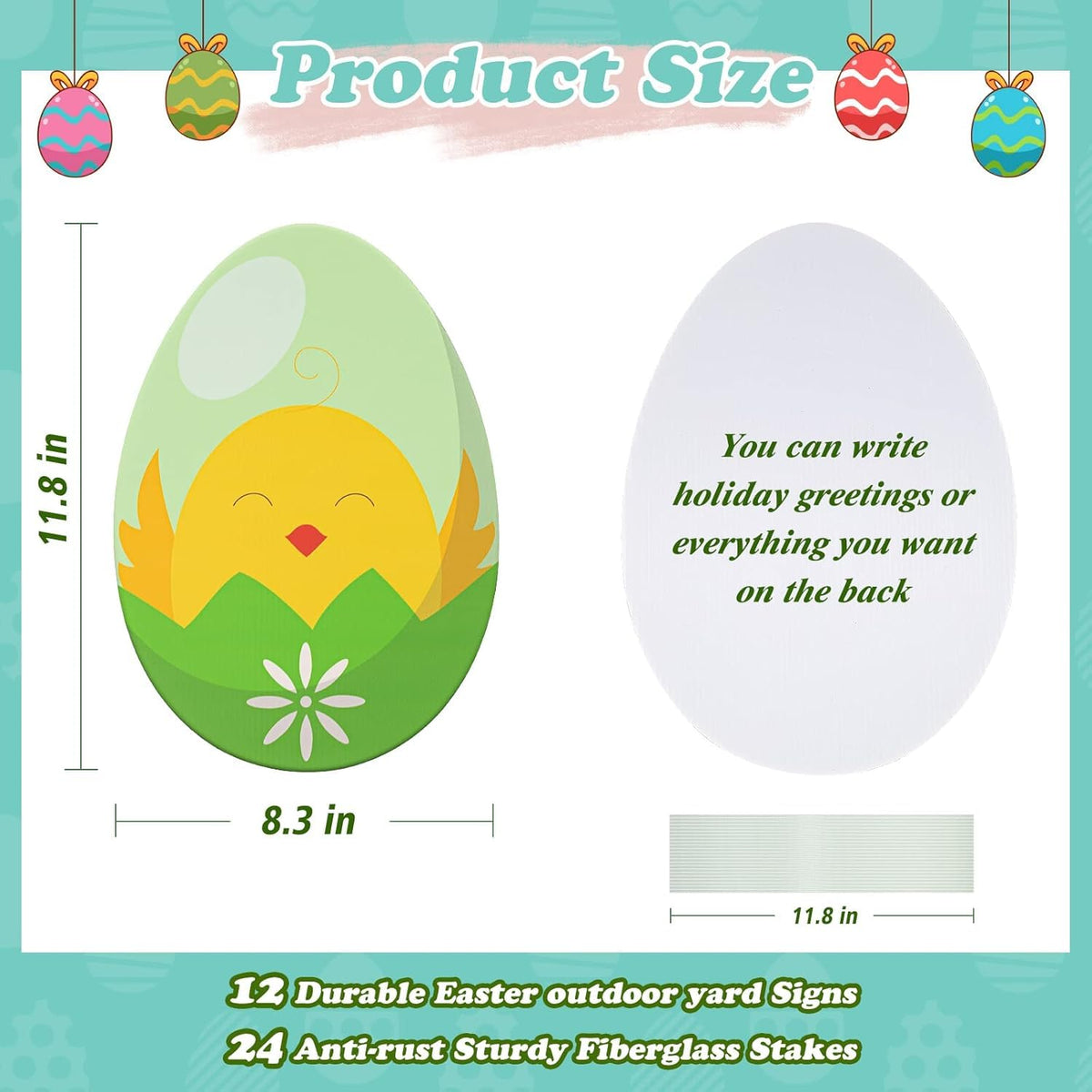 SewRung 11.8 inch eggs add a delightful touch to lawns