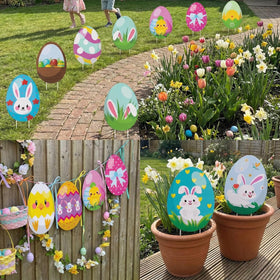 SewRung waterproof Easter sign resists weather for reusable seasonal decor