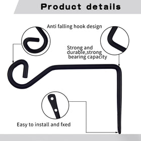 Sexoeie heavy-duty hook detail in black with rust-resistant coating for long-lasting use.