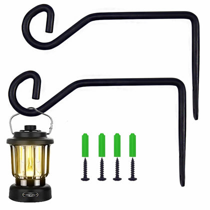 Sexoeie plant hanger hook, 6.7 inch black, strong support for baskets indoors or outdoors.