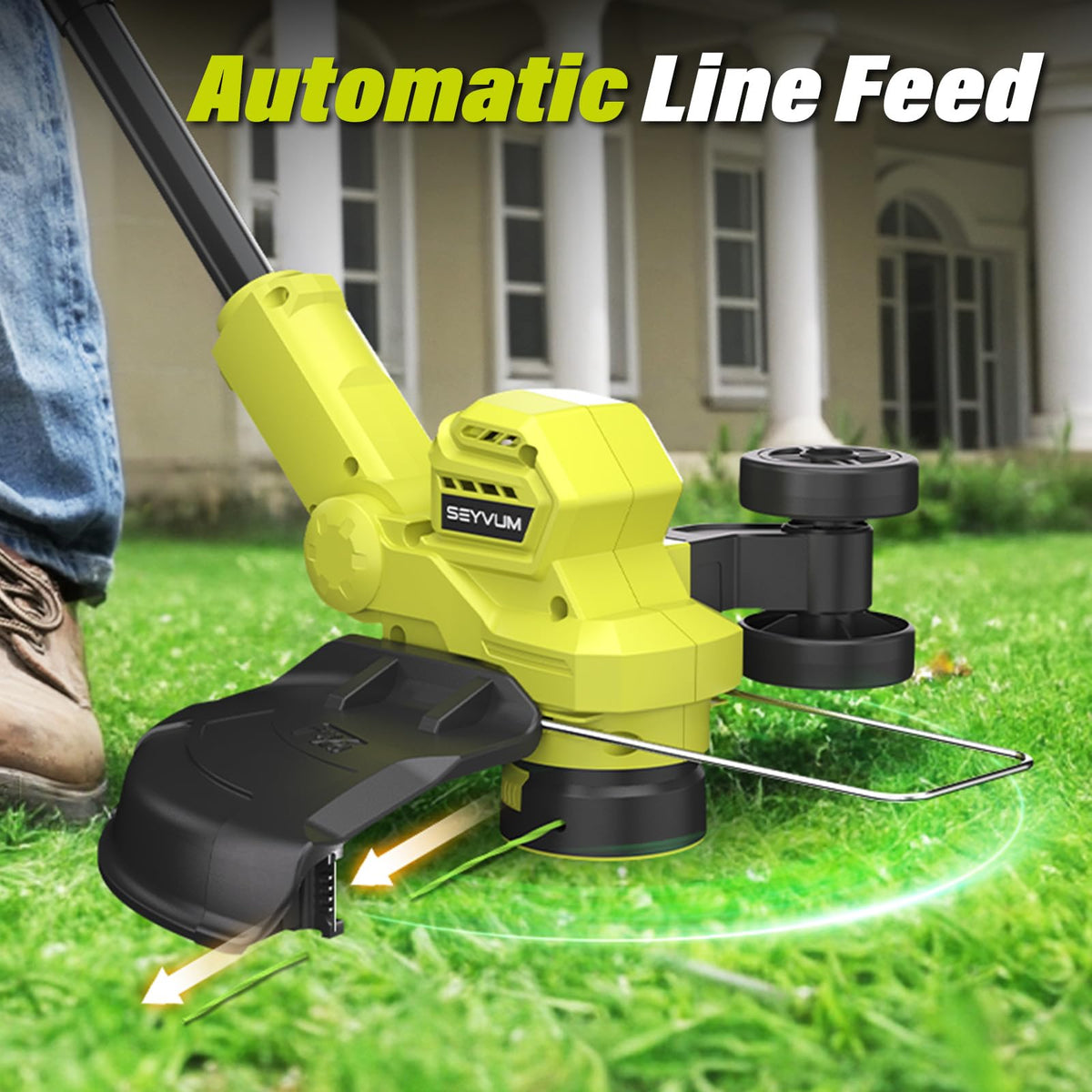 SEYVUM cordless leaf blower compact design for quick yard cleanup