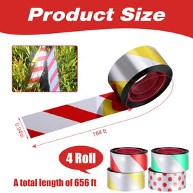 Sfcddtlg Bird Scare Tape double-sided design increases visibility for birds.