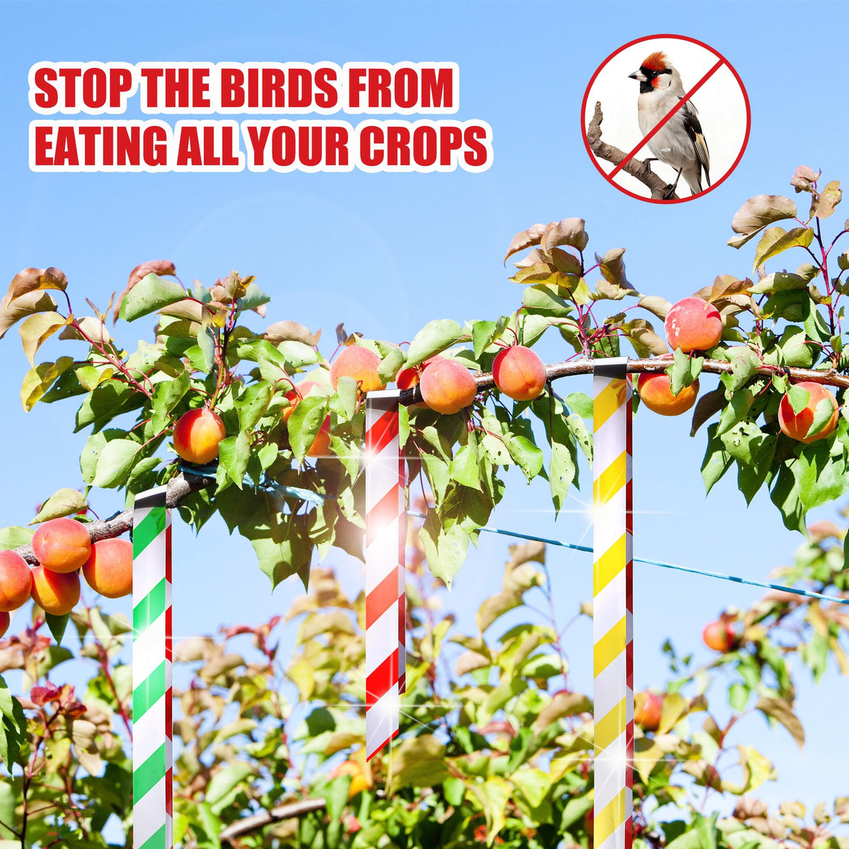 Sfcddtlg Bird Scare Tape easy installation on branches and fences.