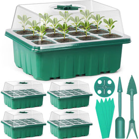 Sfee 60-cell seed starter tray with dome for organized germination