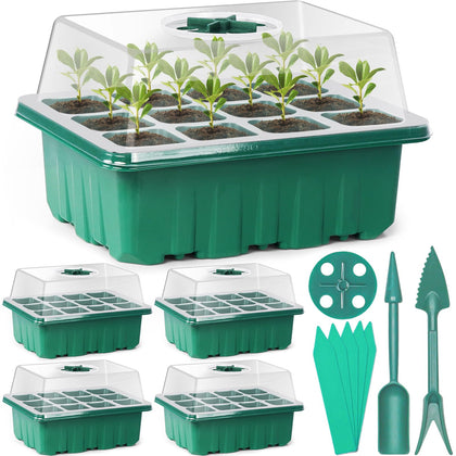 Sfee 60-cell seed starter tray with dome for organized germination