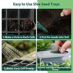 Sfee stackable seed trays save space for windowsill gardens