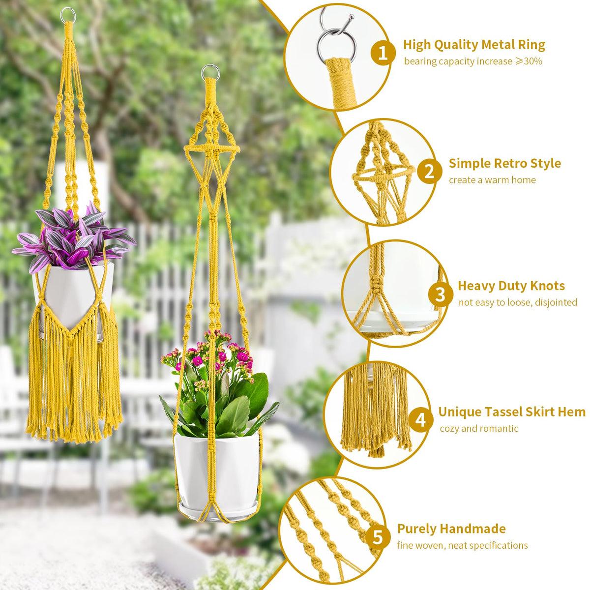 SFENNGPET hanging planter kit with ceiling hooks for easy installation.