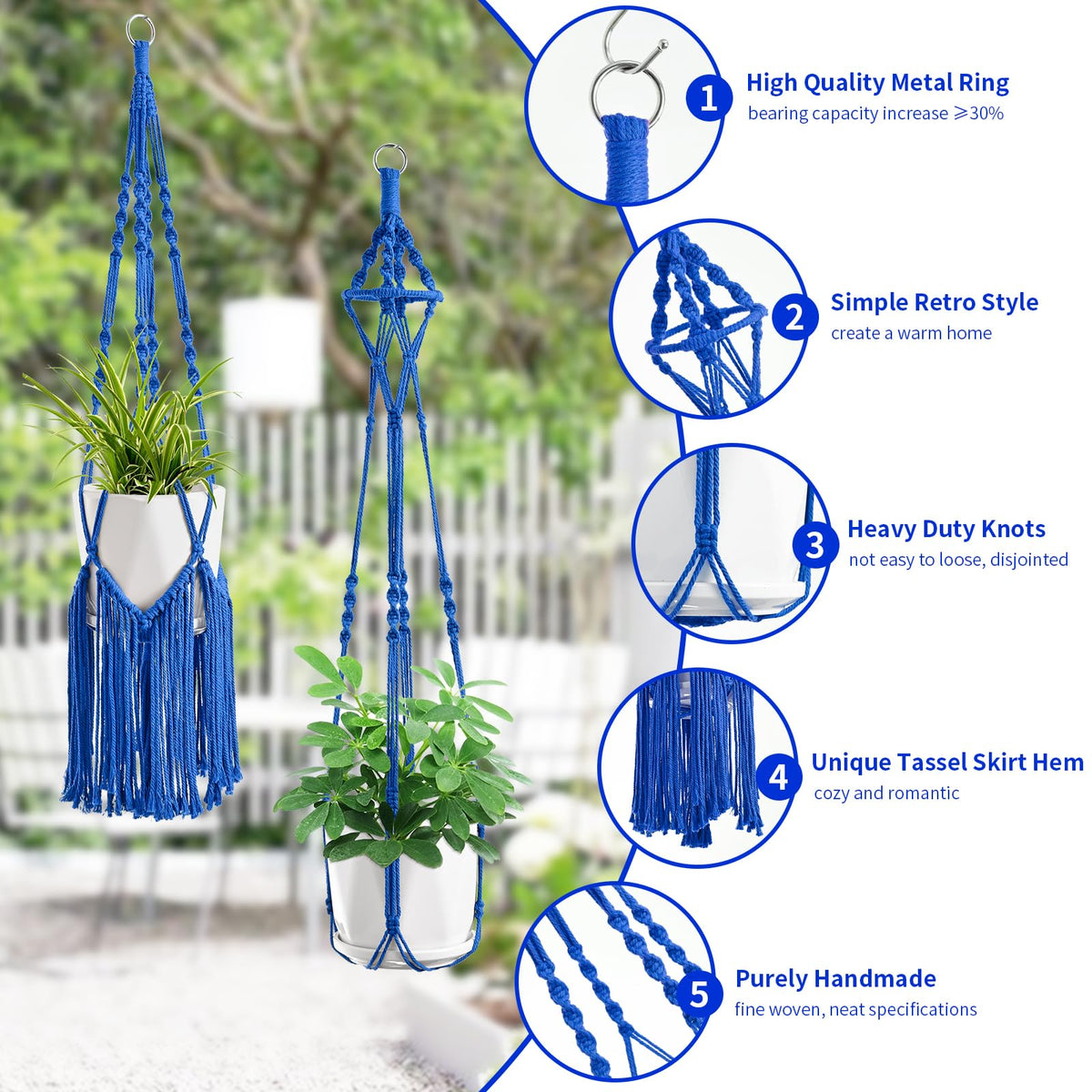 SFENNGPET six-size hanging planters arranged for versatile indoor arrangements
