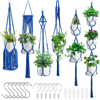 SFENNGPET macrame plant hanger six-pack package for stylish indoor displays