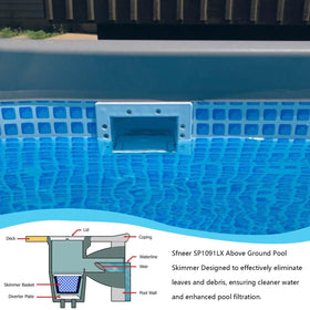 Sfneer SP1091LX through-wall installation on pool wall for universal compatibility.