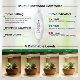 SGLEDs 7W grow light auto timer enables convenient plant lighting cycles