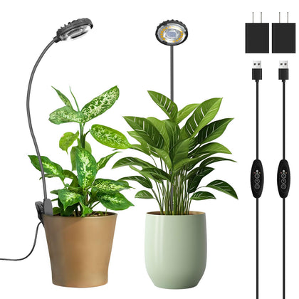 SGLEDs clip-on grow light provides full-spectrum illumination for indoor plants