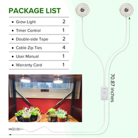 SGLEDs puck grow light 71-inch cord enables flexible placement.