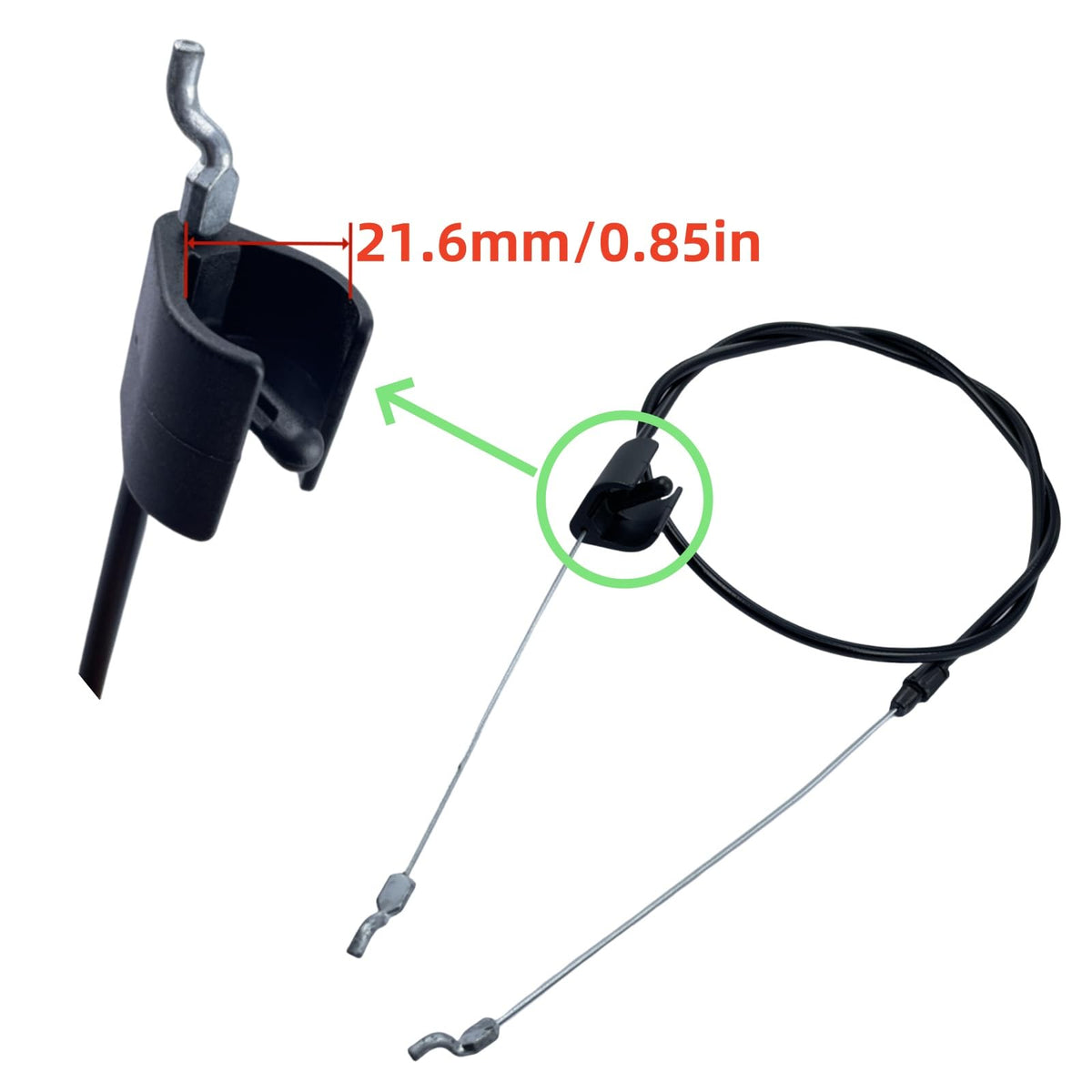 SGTBQLL MTD Troy-Bilt compatible cable enables easy replacement.