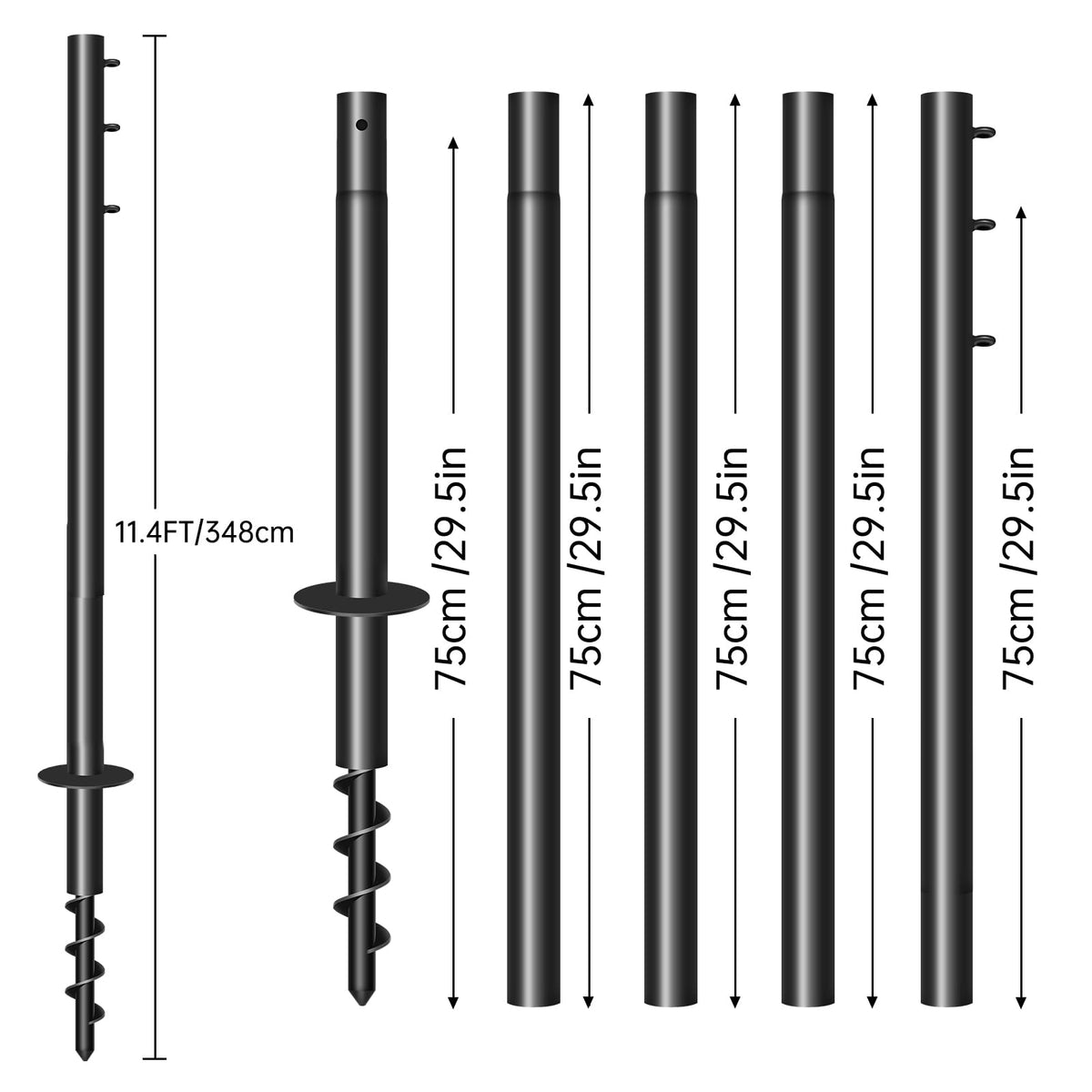 SGZFTAO thickened-connection design prevents weak points in windy conditions