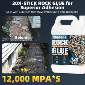 Shabebe Grip Max adhesion close-up highlights strong binding for stones.