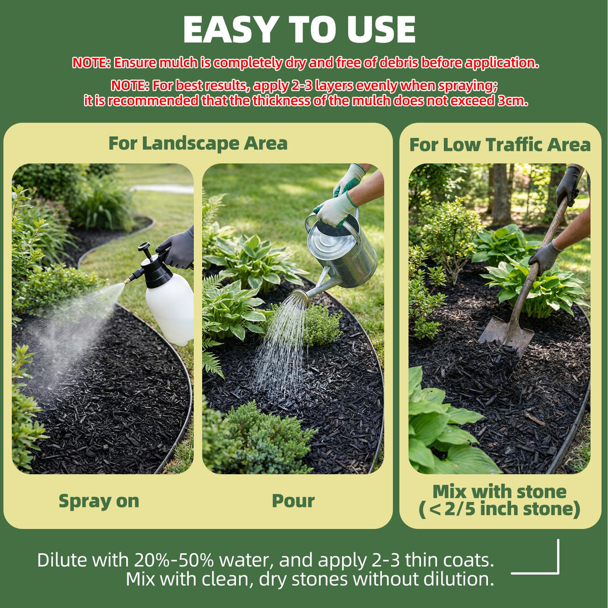 Shabebe Mulch Binder easy DIY spray without professional tools.