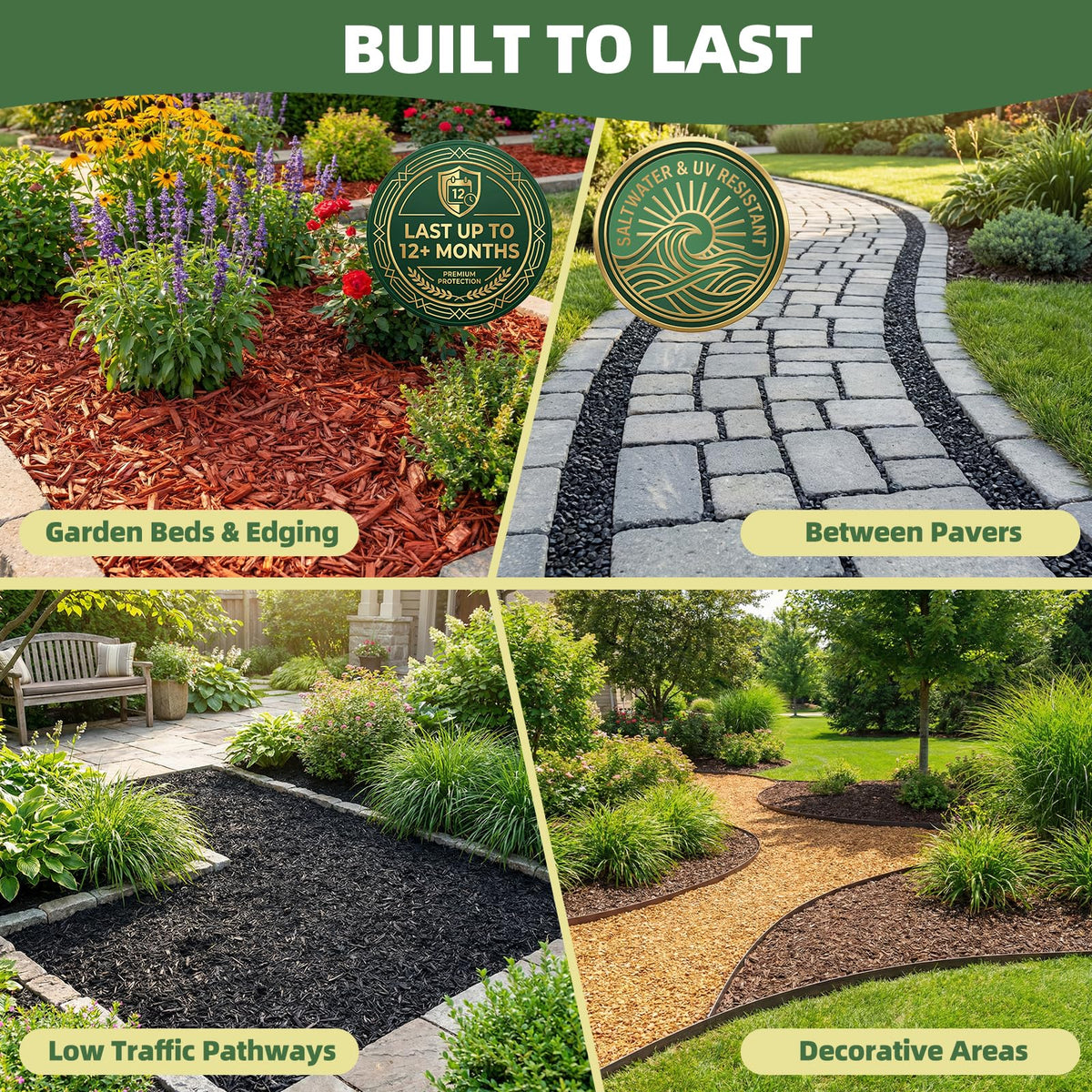 Shabebe Mulch Binder water-based formula is pet-friendly and plant-safe.