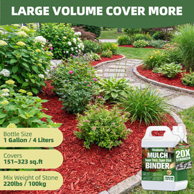 Shabebe Mulch Binder demonstrates weather-resistant performance after cure.