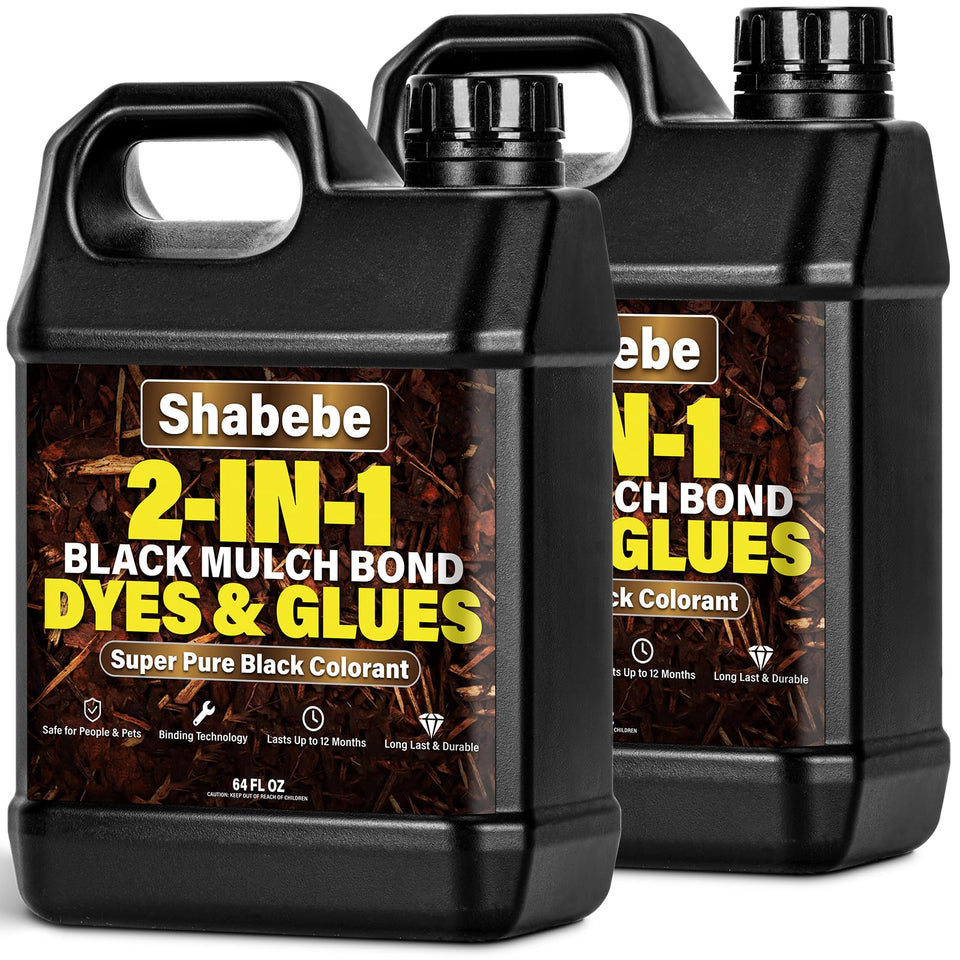 Shabebe Mulch Bond bottle applying 2in1 dye and glue for lasting color and adhesion.