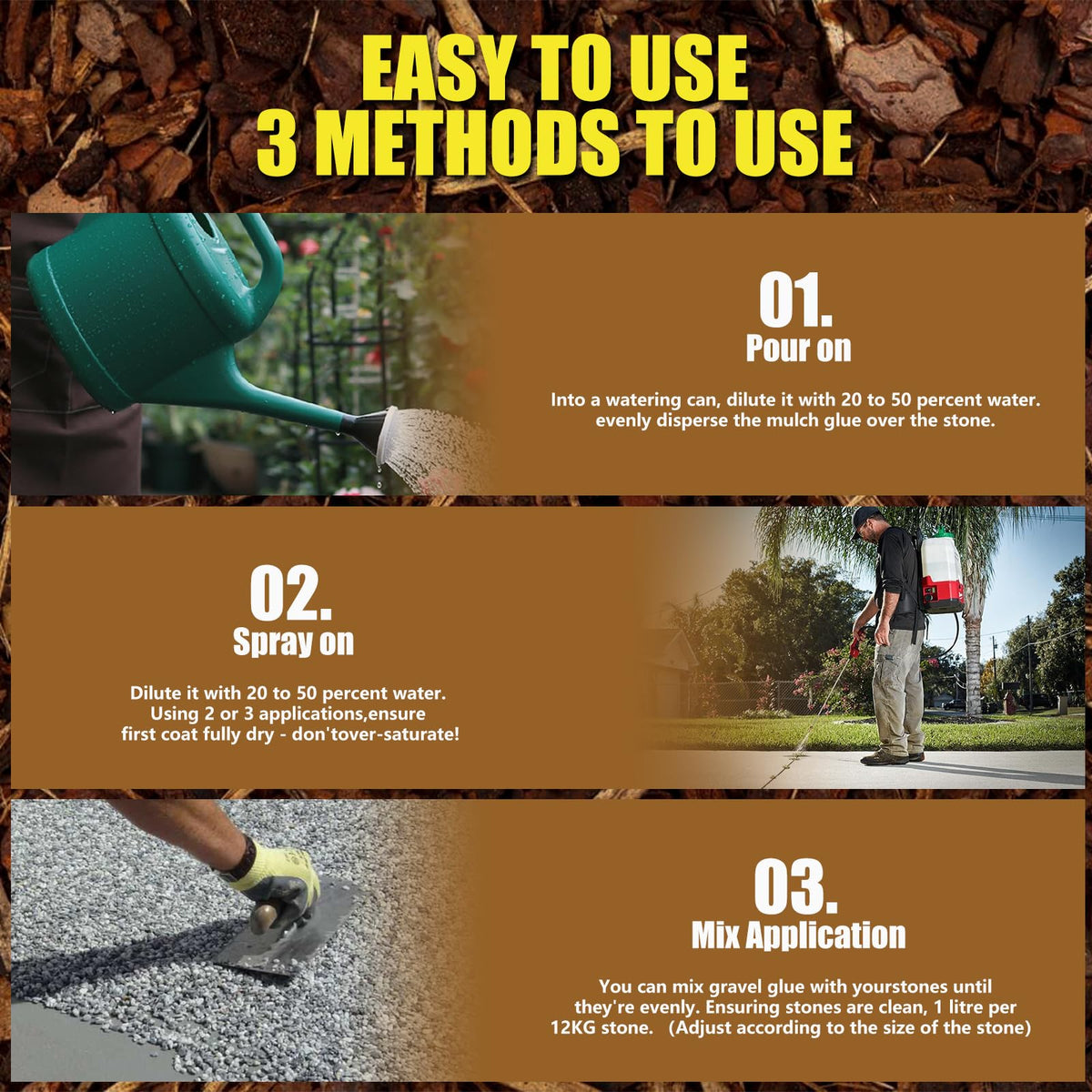 Shabebe Mulch Bond protects against erosion on slopes and uneven terrain.