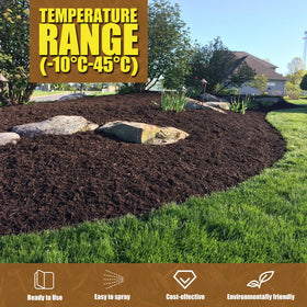 Shabebe Mulch Bond water-based formula is pet-friendly and plant-safe.