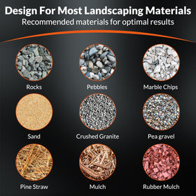 Shabebe Mulch Hold large-yard application reduces maintenance and stone displacement.