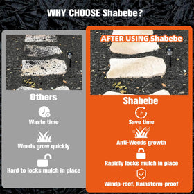 Shabebe pine straw stabilization reduces wind displacement in mulch beds.