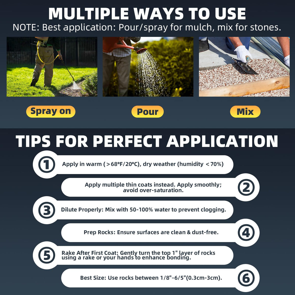 Shabebe Rock Glue promotes a safe outdoor formula suitable for gardens and patios.