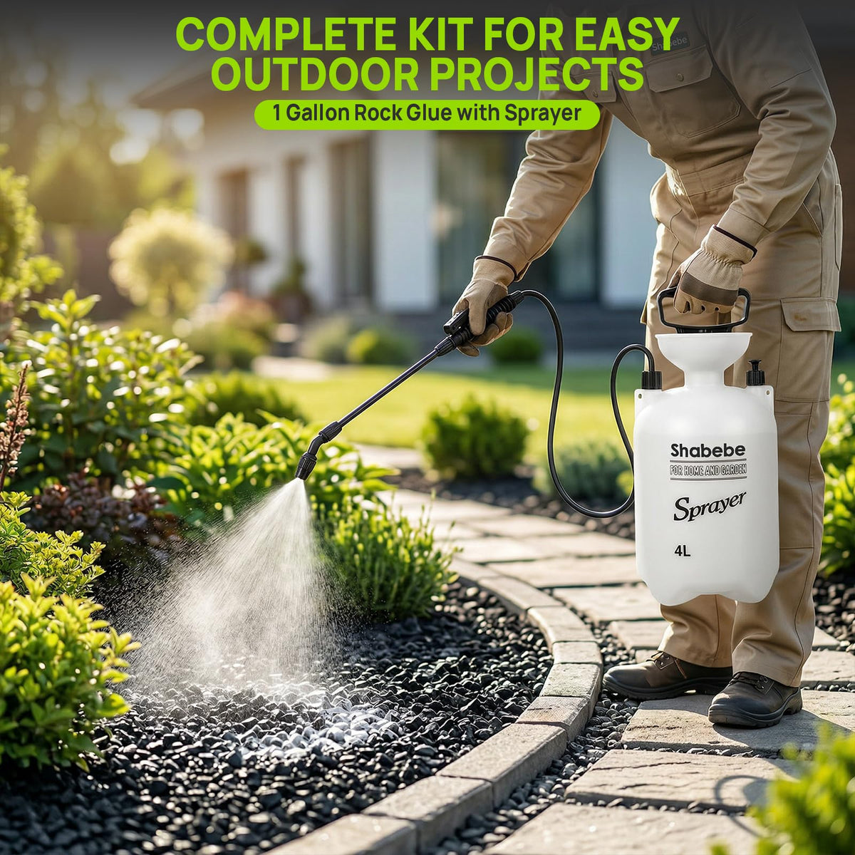 Shabebe spray coverage control focuses on consistent application along walkways.