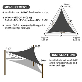 Shade&Beyond installation guide illustrates correct mounting and spacing.