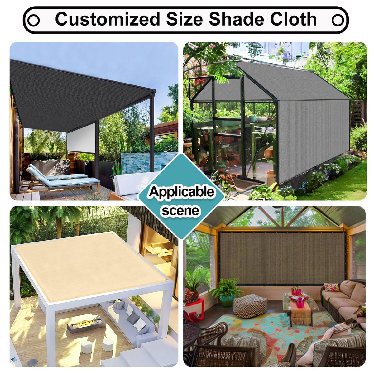 Shade&Beyond backyard shade solution in mocha fabric for outdoor living