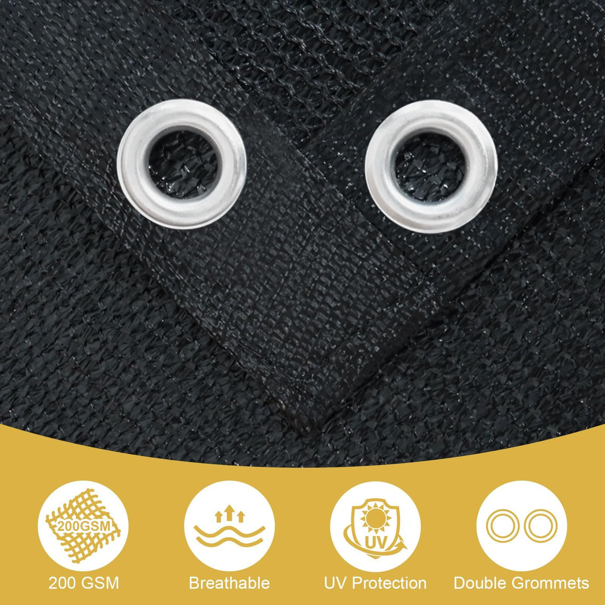 Shade&Beyond easy installation with grommets enables quick setup.