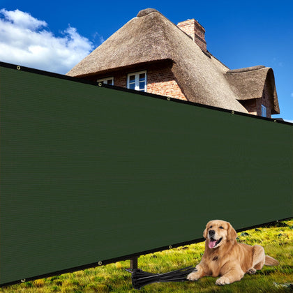 Shade&Beyond fence privacy screen on a fence with durable grommets for outdoor privacy.