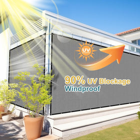 Shade&Beyond grommet shade cloth keeps edges secure for easy patio installation.
