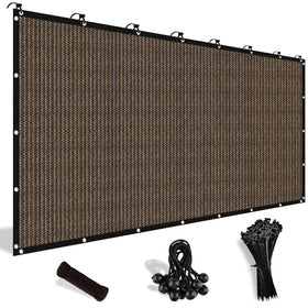 Shade&Beyond mocha shade cloth 12x16 provides cool patio shade.