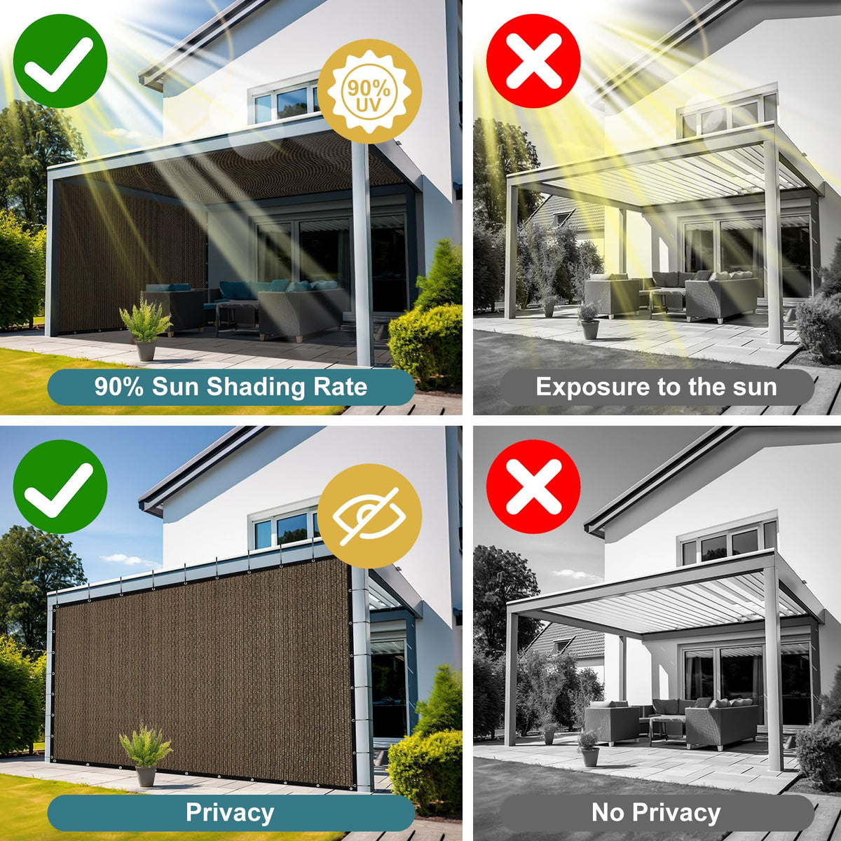 Shade&Beyond multipurpose outdoor shade suitable for patios and gardens