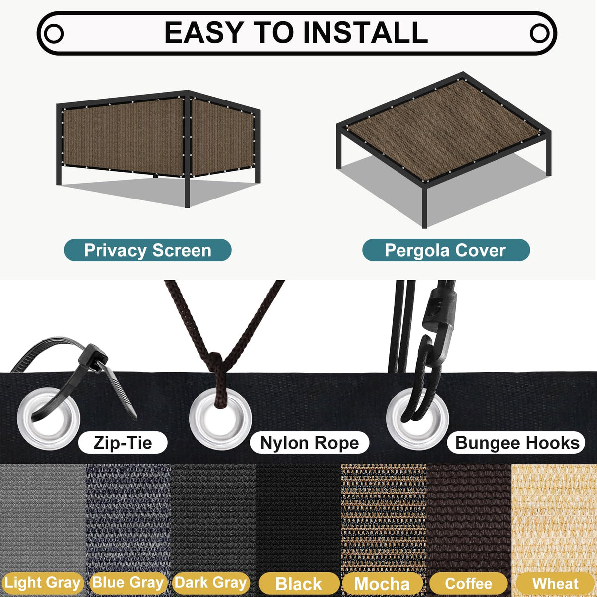 Shade&Beyond patio shade for gardens, patios, and backyards.