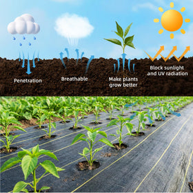 Shade&Beyond permeable landscape fabric supports healthy soil with airflow