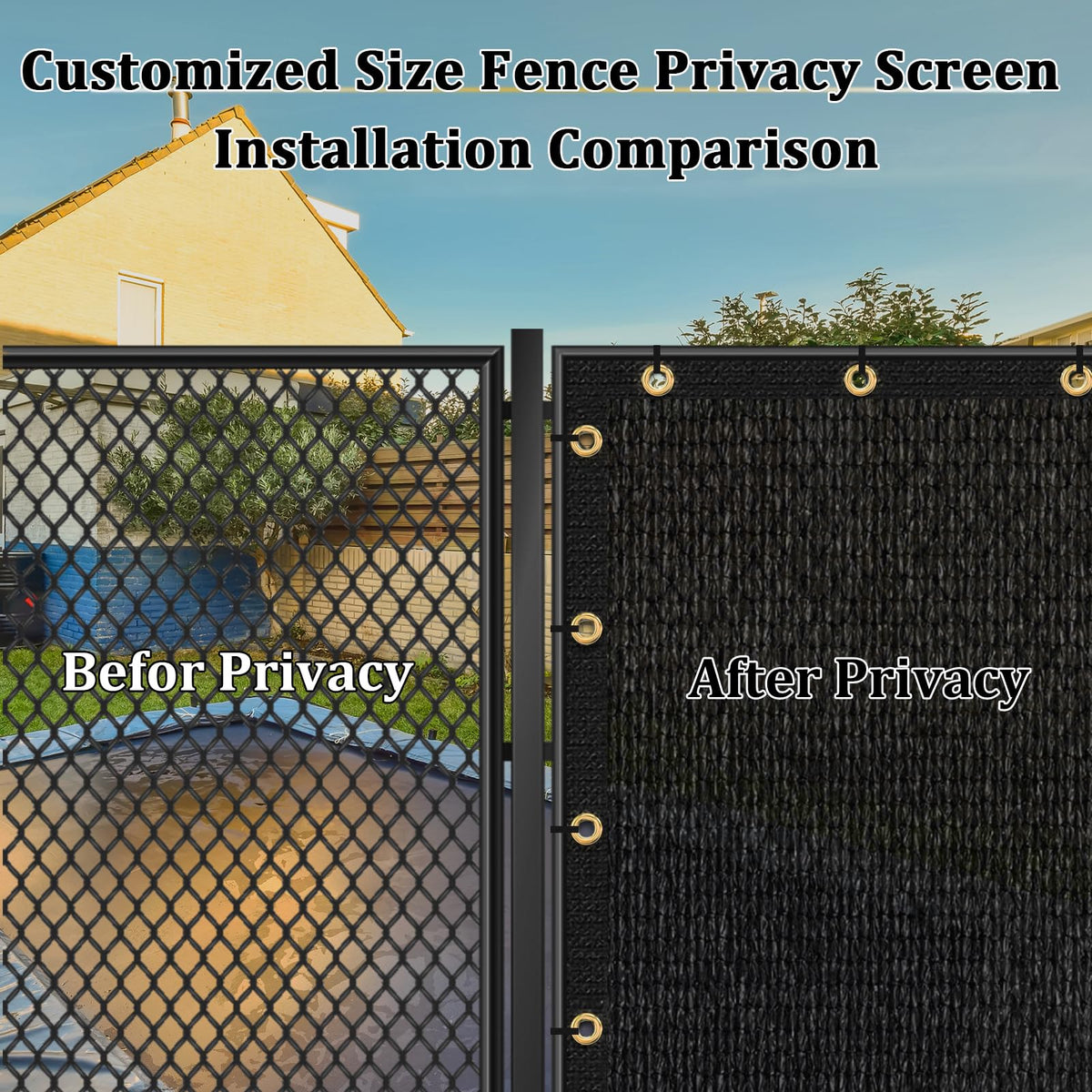 Shade&Beyond yard installation demonstrates quick setup for private outdoor spaces.