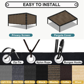 Shade&Beyond reinforced double-grommet edges enhance durability in weather