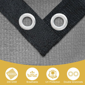 Shade&Beyond reinforced grommets ensure sturdy seams for all-weather patio use.
