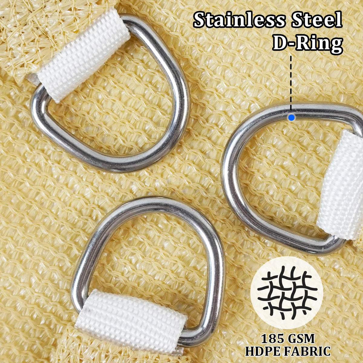 Shade&Beyond breathable fabric in sand shade for outdoor seating