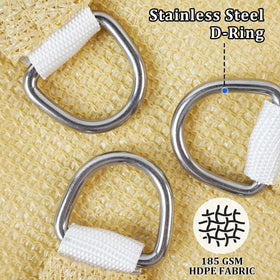 Shade&Beyond breathable fabric in sand shade for outdoor seating